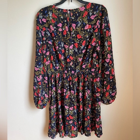 Banana Republic Floral Keyhole Mini Dress Size 10 Fit and Flare - Picture 4 of 7